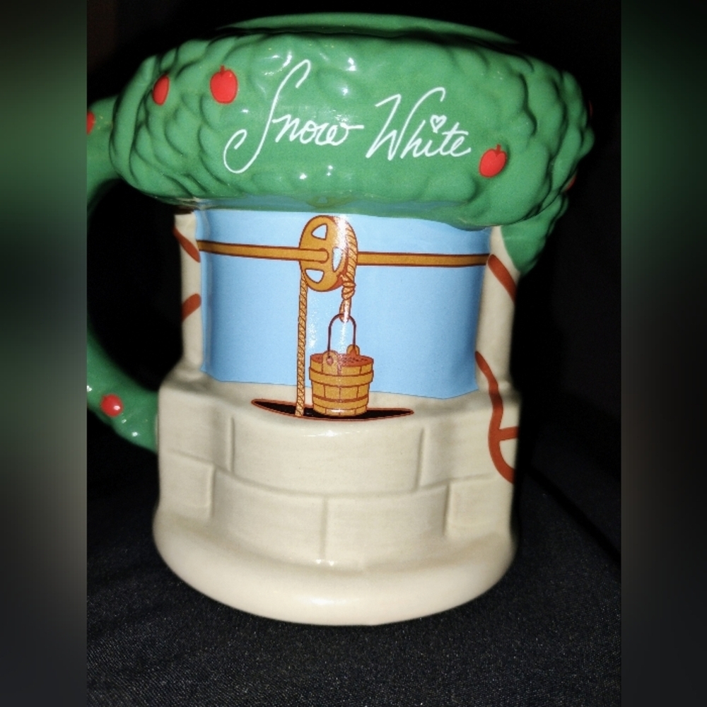 Snow White Themed Mug with Green and Cream Colors